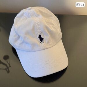 Polo ralph lauren kid white baseball cap hat